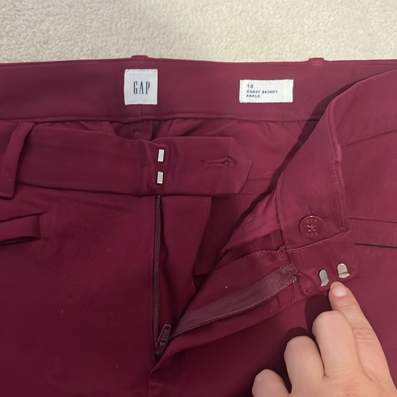 GAP Deep Red Curvy Skinny Ankle Pants - Picture 5 of 6